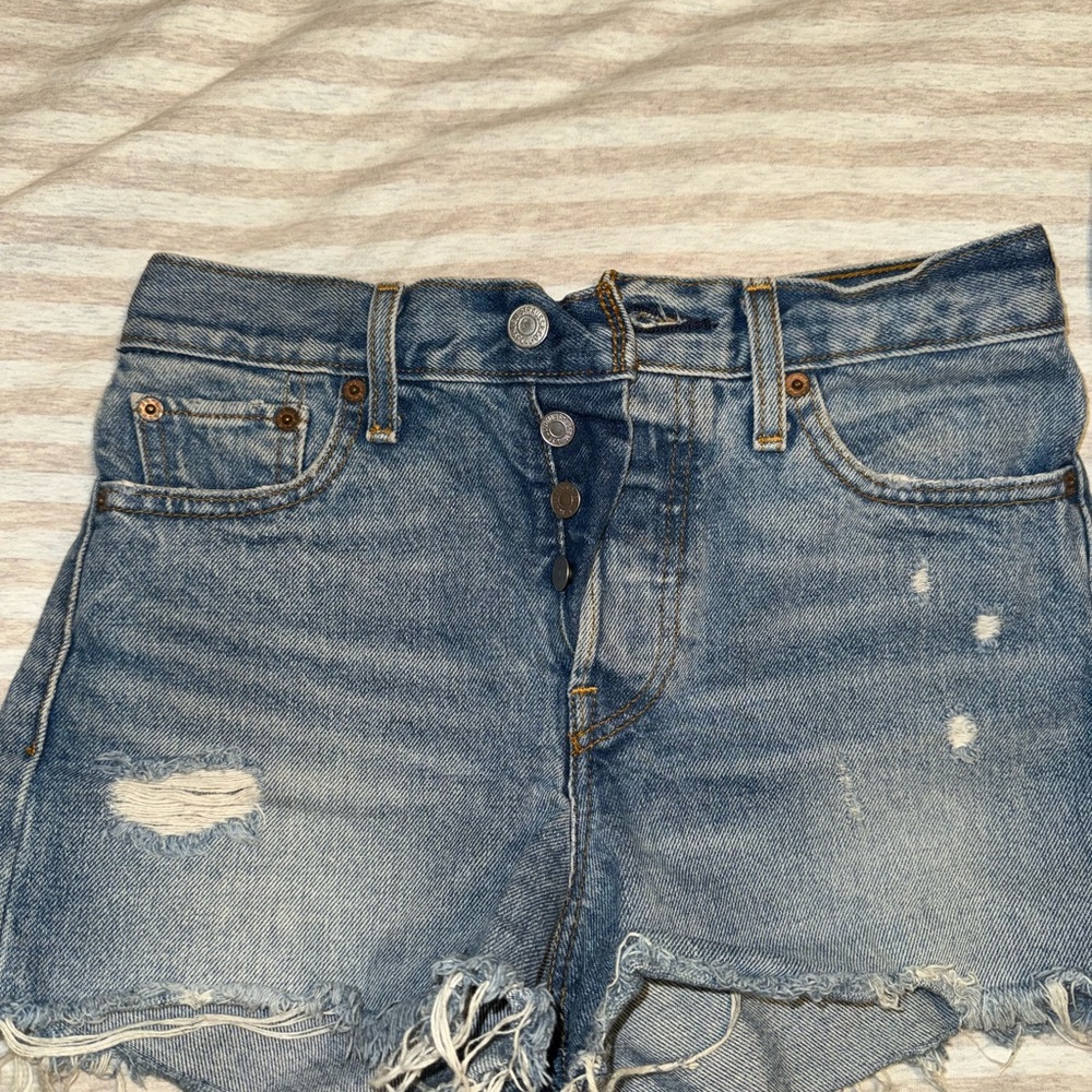Levis Denim Distressed Women Shorts